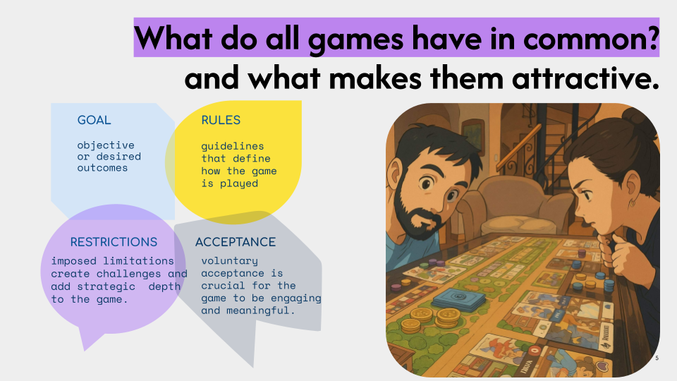 Slajd iz uvodne prezentacije na Master Class seminaru "Games and Gamification".