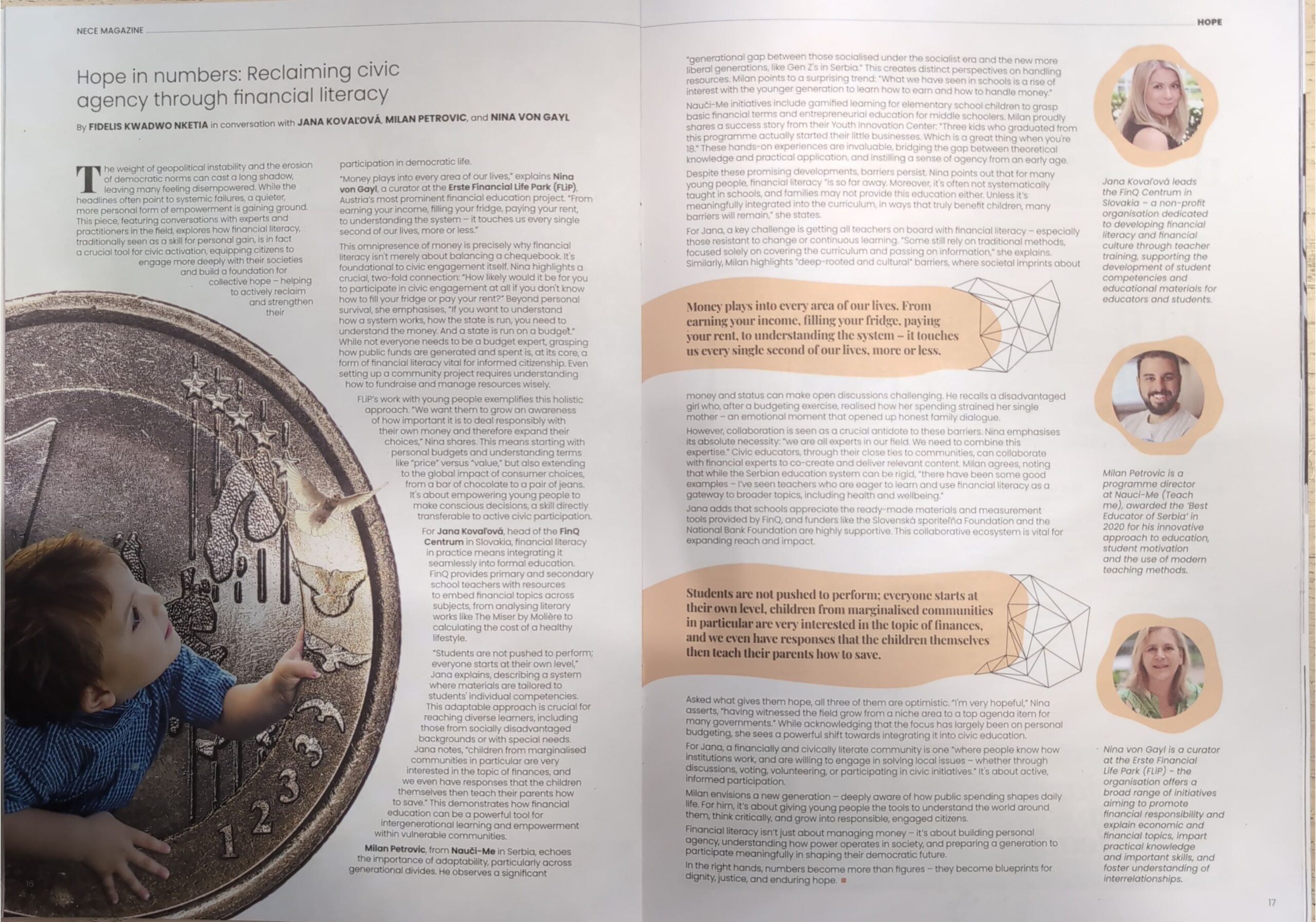 HOPE - NECELab Magazine September 2025. Moj prilog tekstu govori na osnovu iskustava projekta Youth Innovation Center koji smo osmislili i sproveli u okviru organizacije "Nauči me"